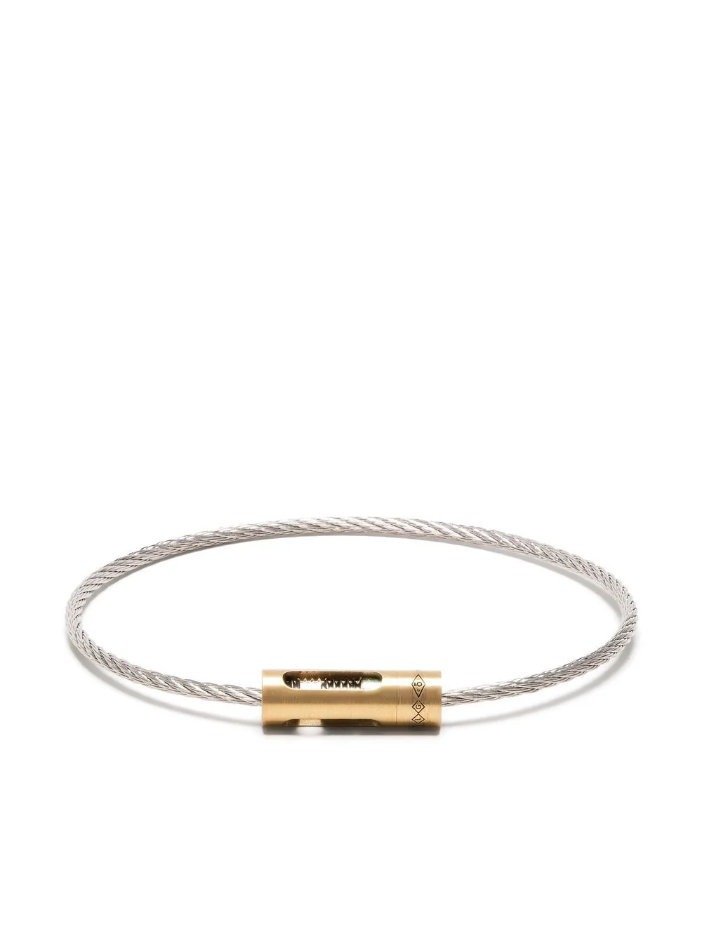 18Kt Yellow Gold And Titanium 6G Cable Bracelet