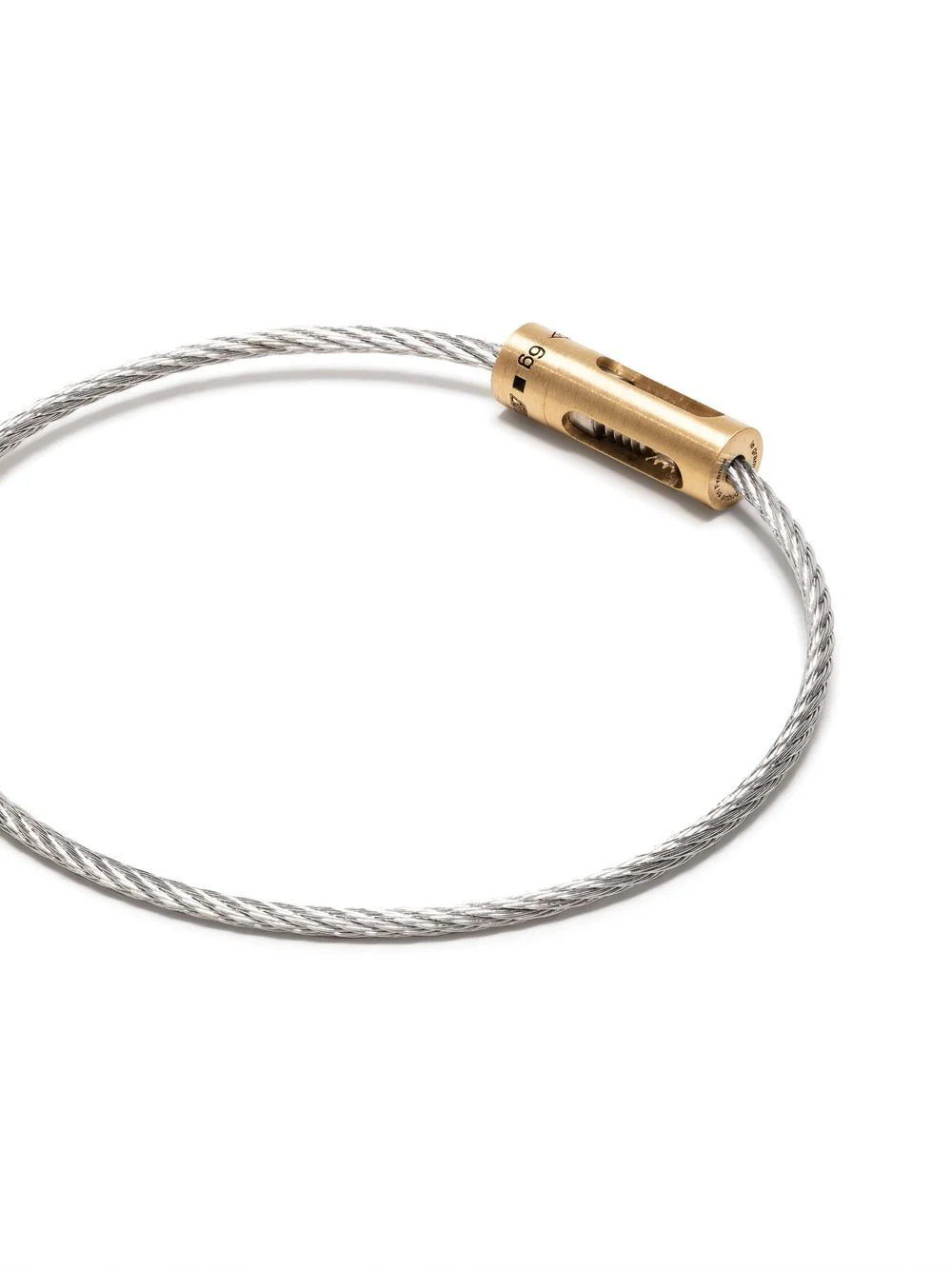 18Kt Yellow Gold And Titanium 6G Cable Bracelet - Image 2