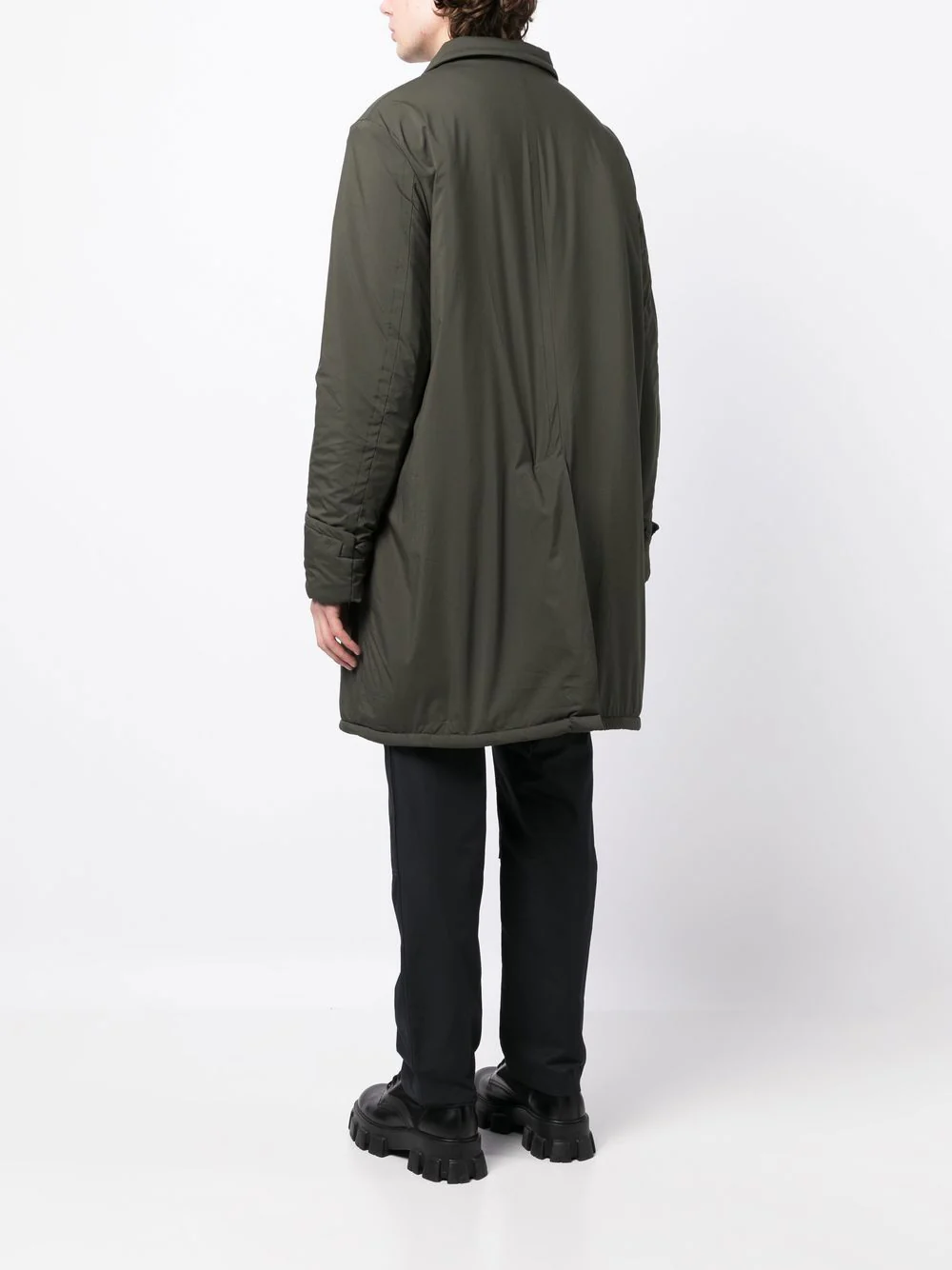 Patch Pockets Single Breasted Coat - Image 5