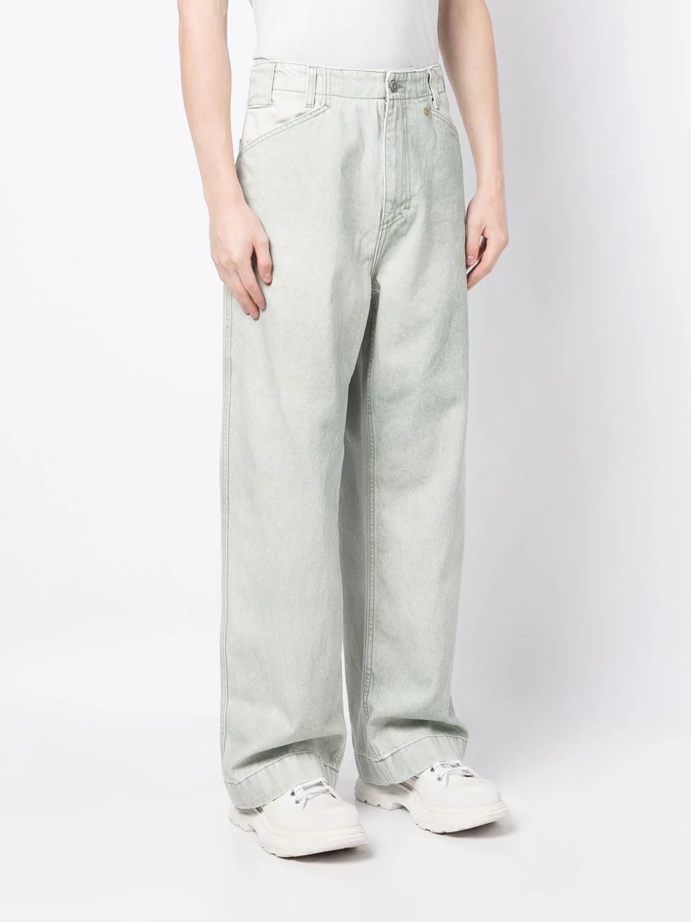 Wide Leg Denim Jeans - Image 5