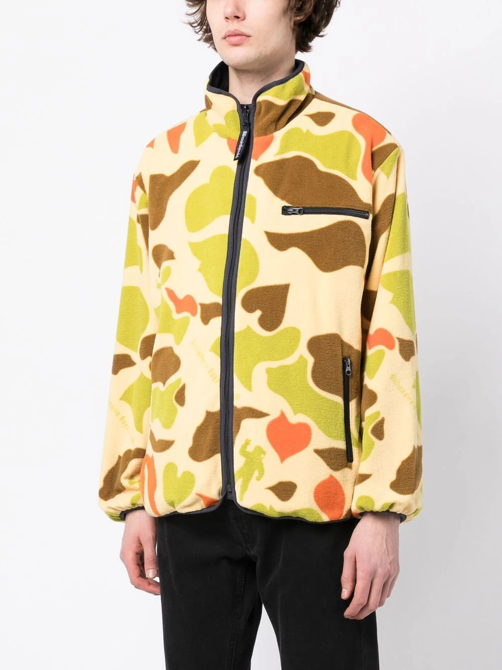 Camouflage Print Reversible Fleece Jacket - Image 4