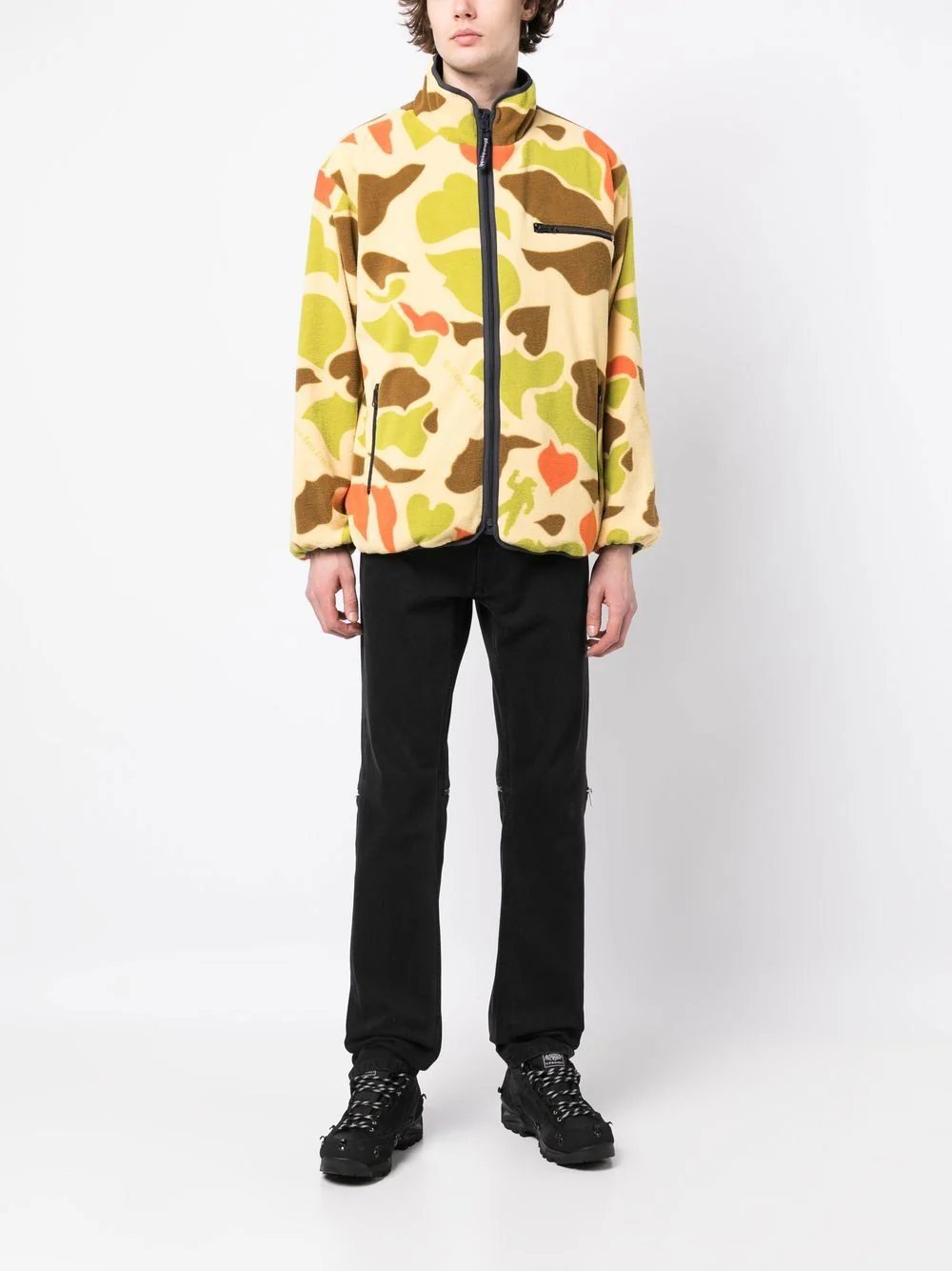 Camouflage Print Reversible Fleece Jacket - Image 5