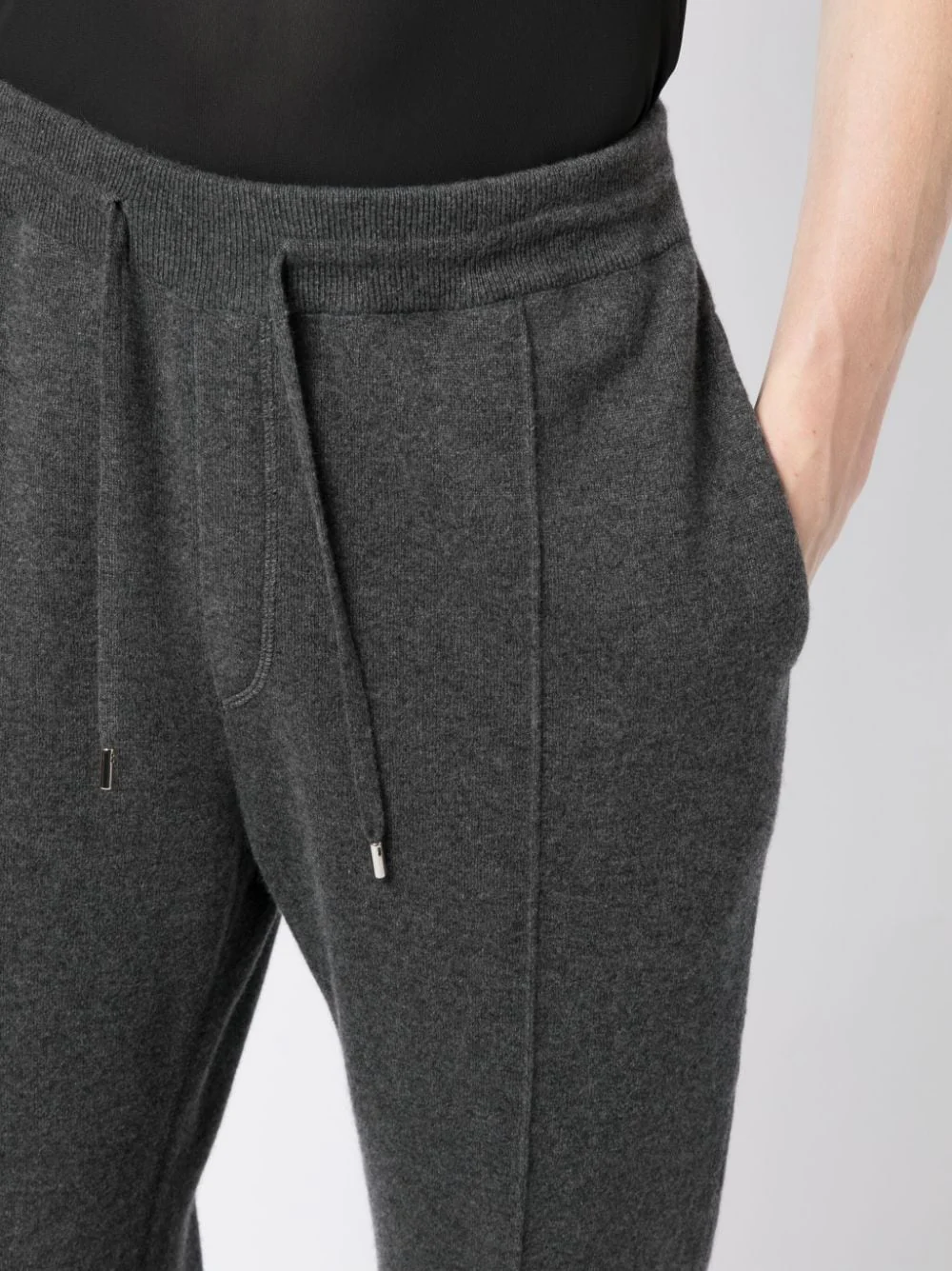Drawstring Cashmere Blend Track Pants - Image 2