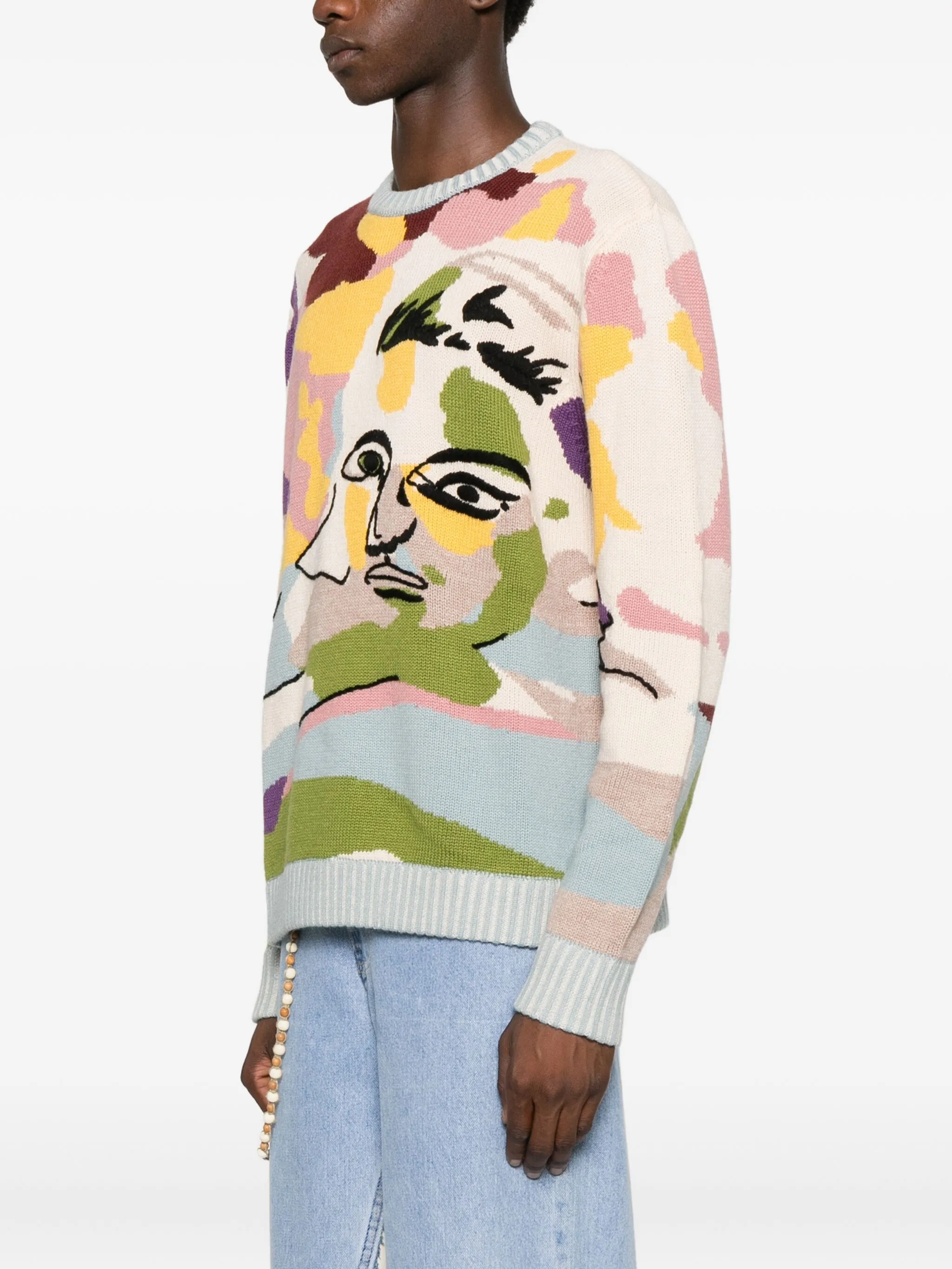 Intarsia Knit Sweater - Image 3