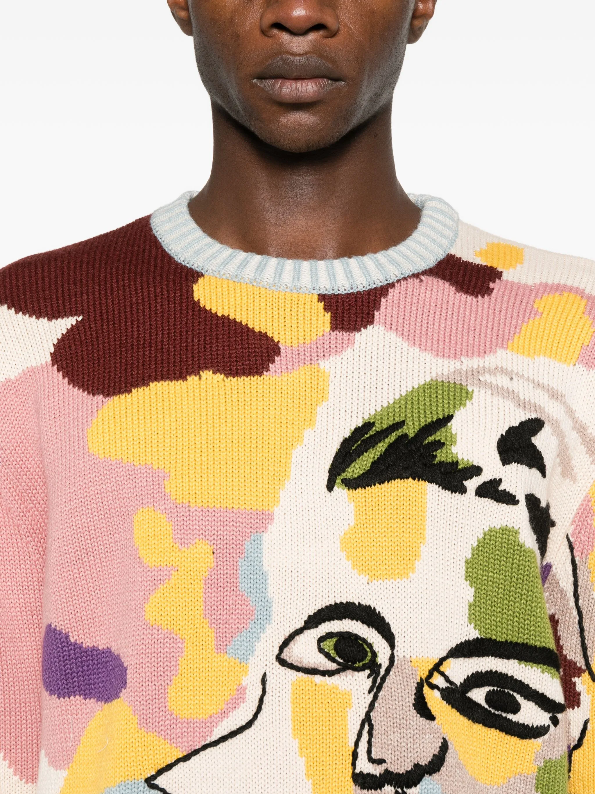 Intarsia Knit Sweater - Image 5