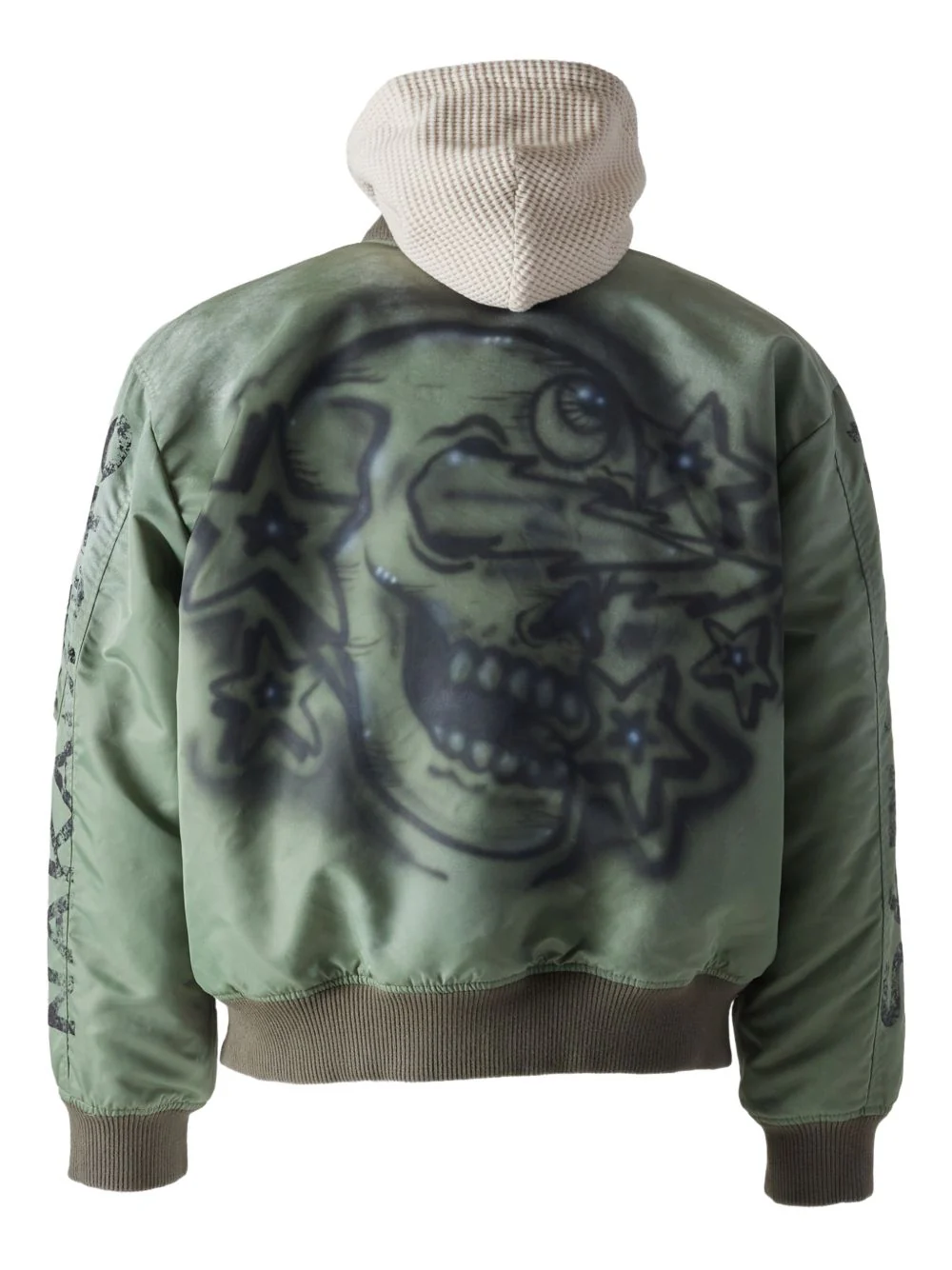 Hooded Graphic Bomber Jacket - Image 2
