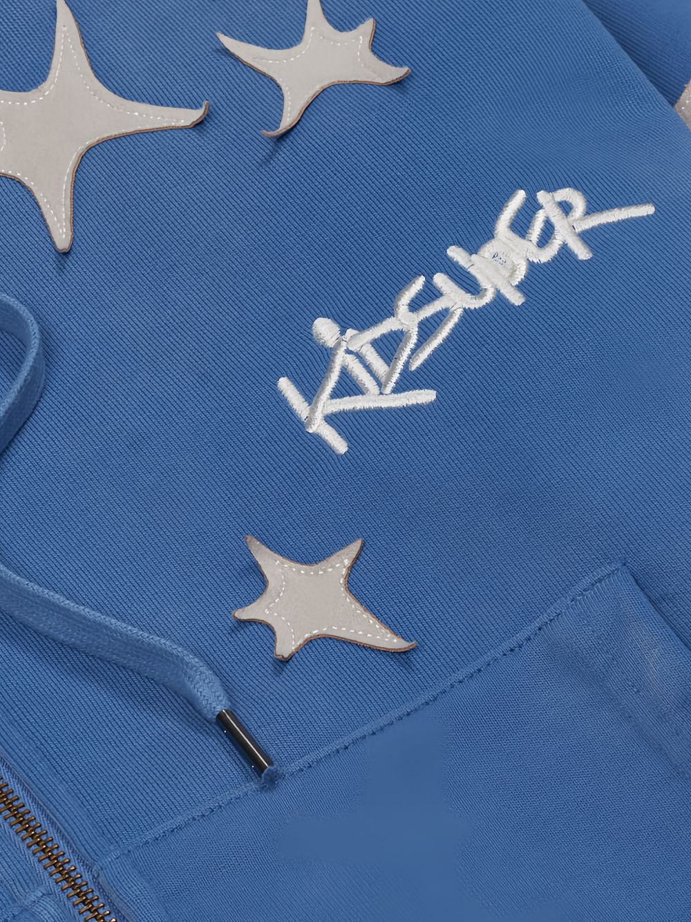 star appliqué zip hoodie - Image 3