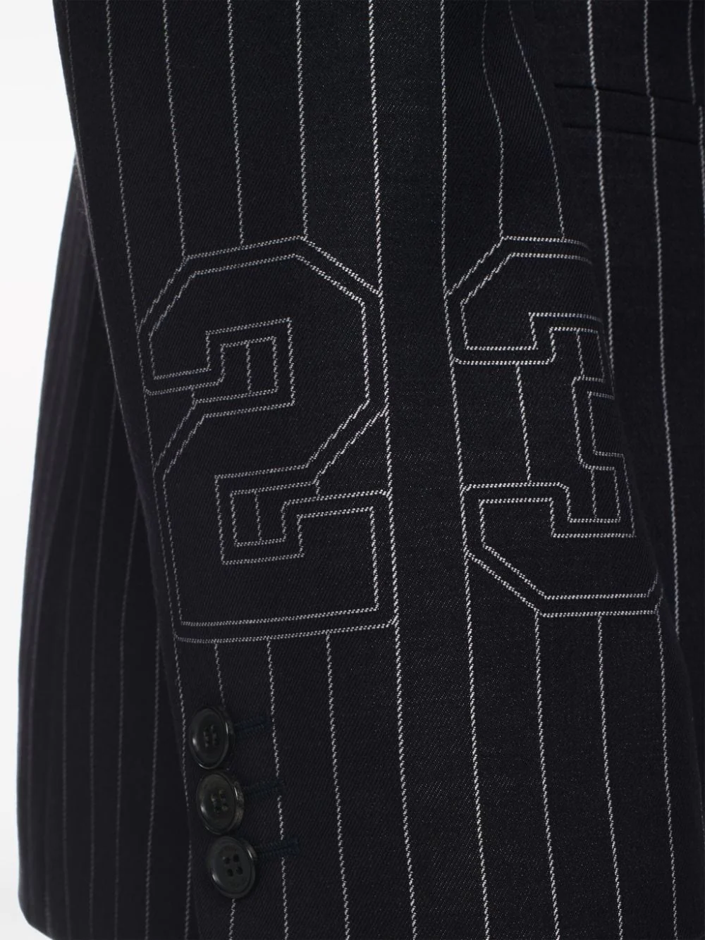 23-Print Pinstriped Blazer - Image 4