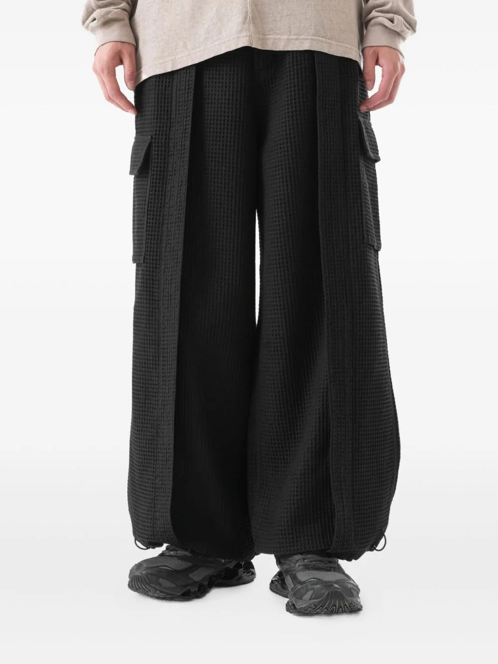 6203 Waffle Hakama Cargo Trousers - Image 5
