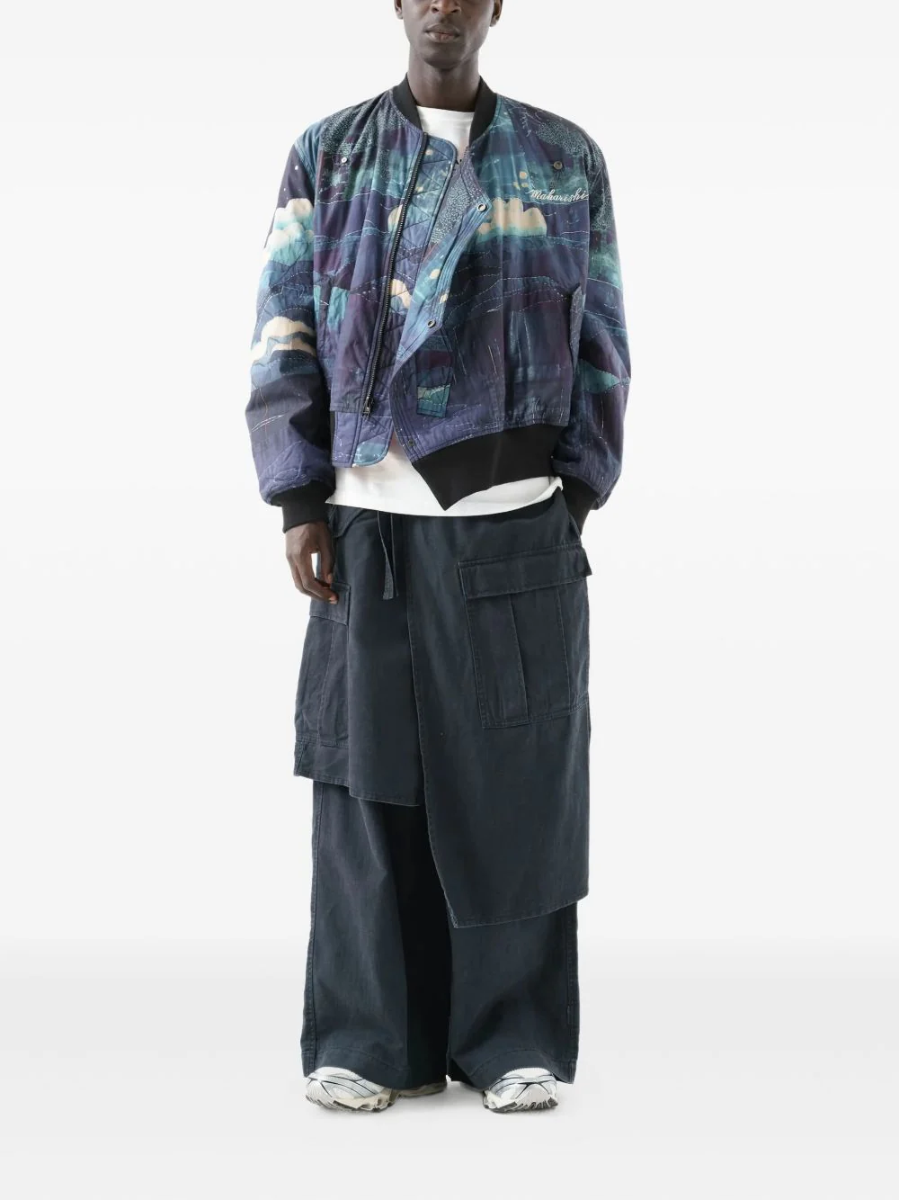 6227 Boro Crane Monk Ma1 Printed Bomber Jacket - Image 3