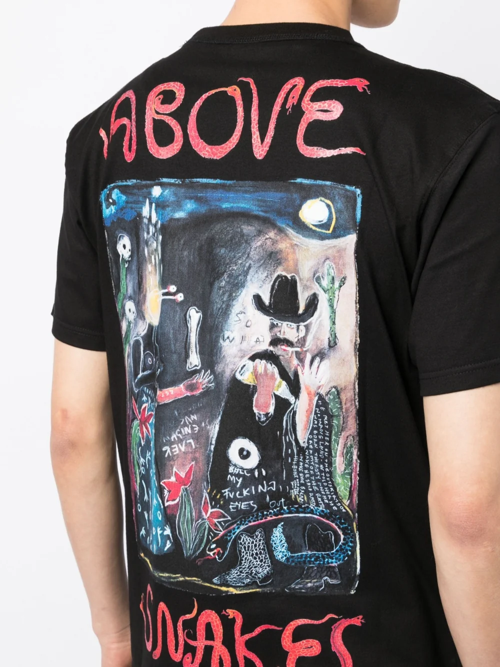 "Above Snakes" Cotton T-Shirt - Image 4