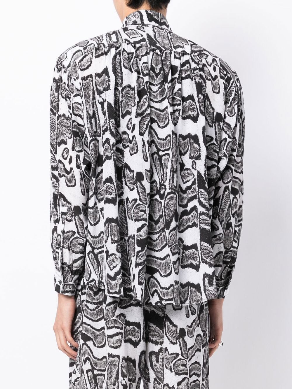 Abstract-Pattern Long-Sleeve Shirt - Image 3