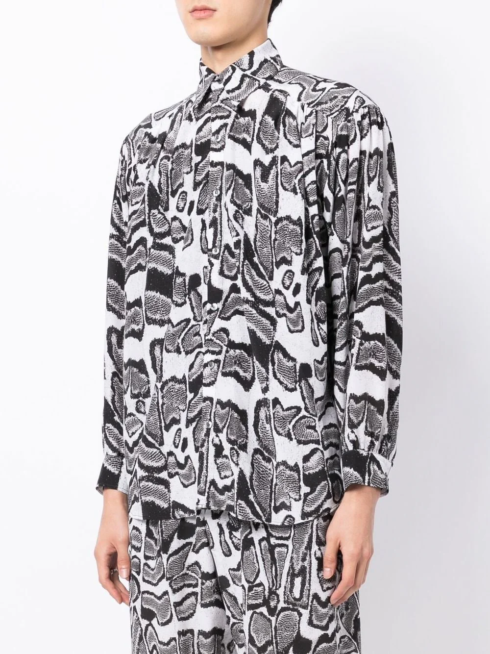 Abstract-Pattern Long-Sleeve Shirt - Image 5