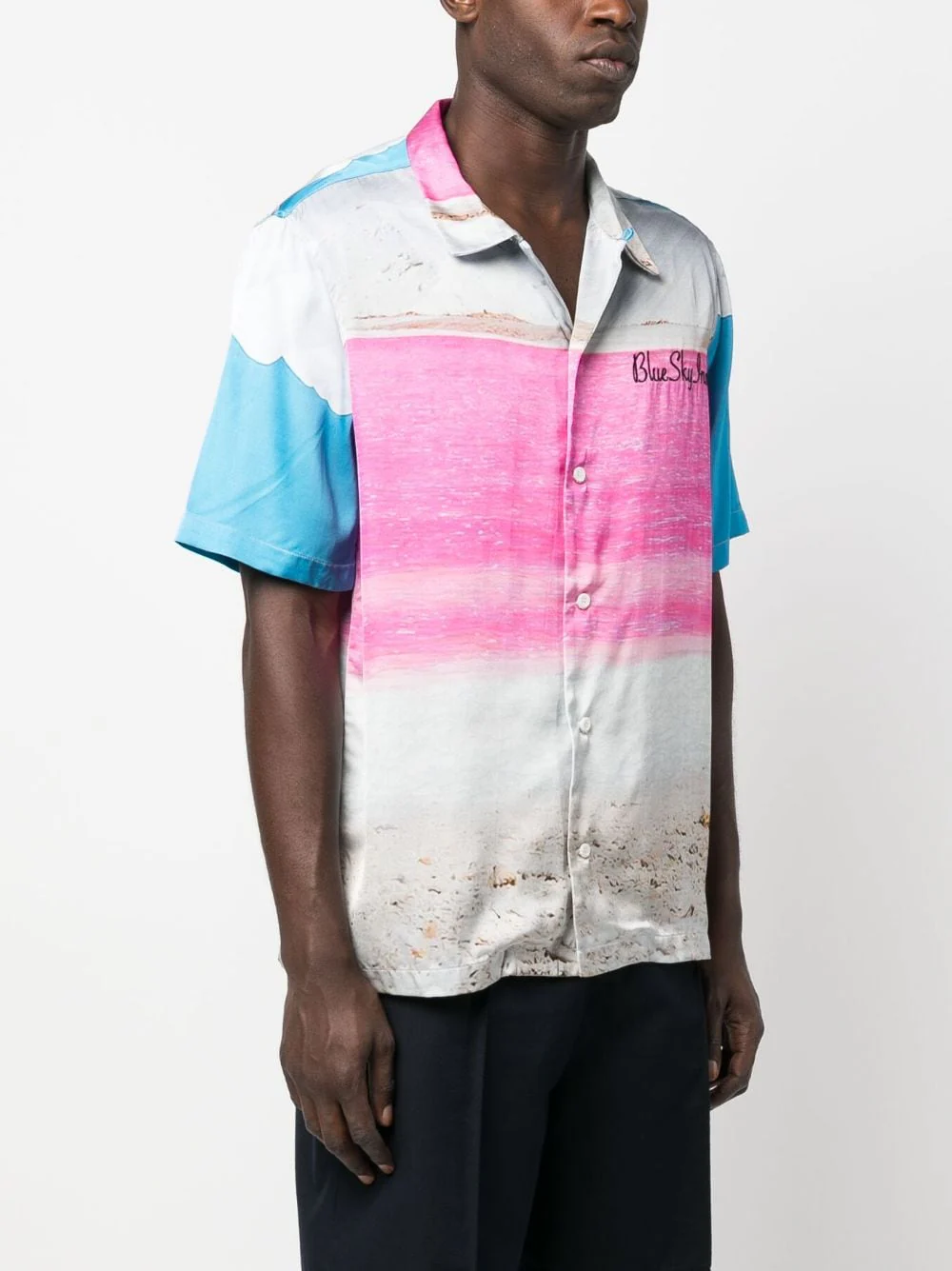 Abstract-Pattern Short-Sleeve Shirt - Image 3