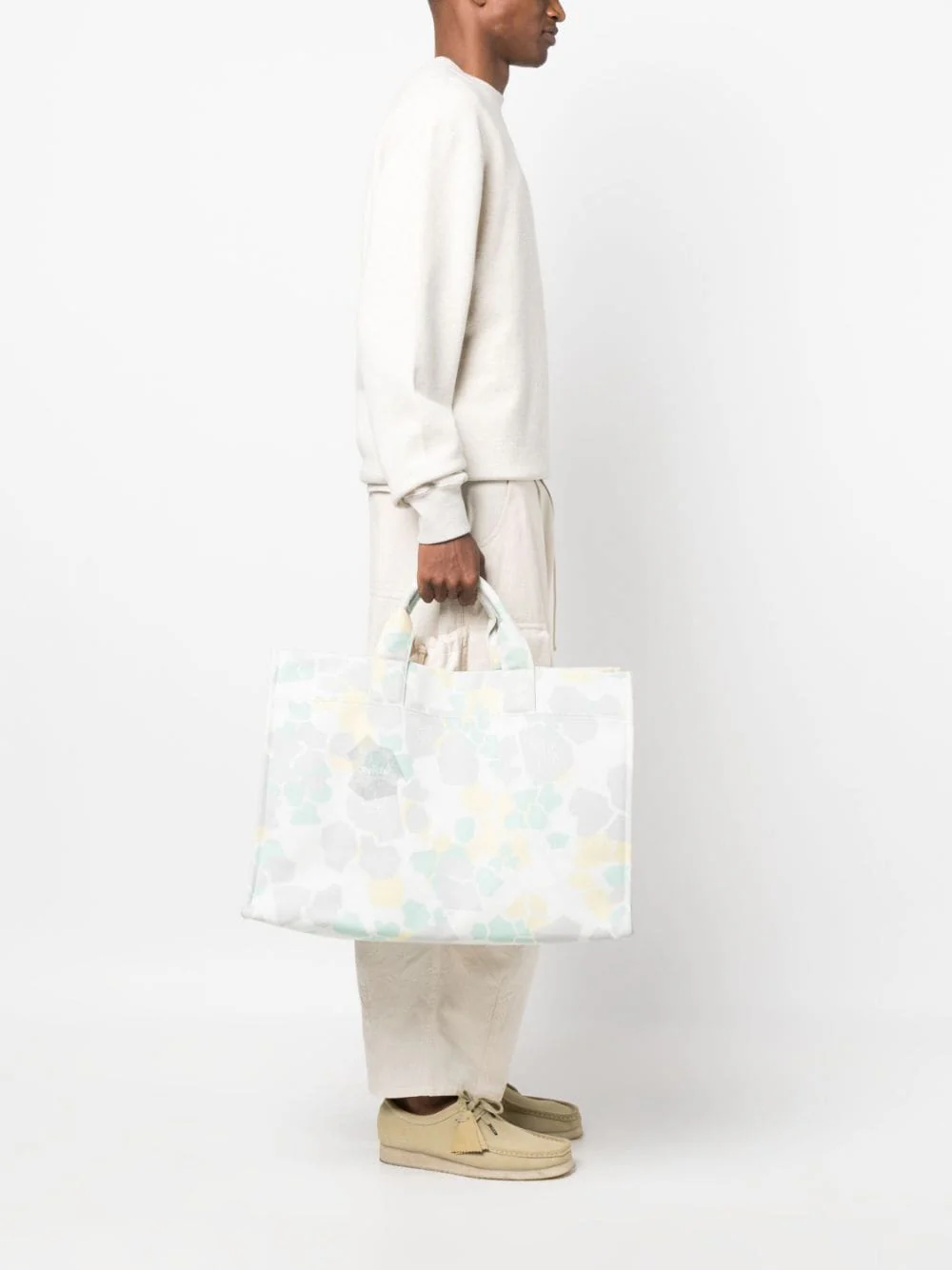 Abstract-Print Cotton Tote Bag - Image 5