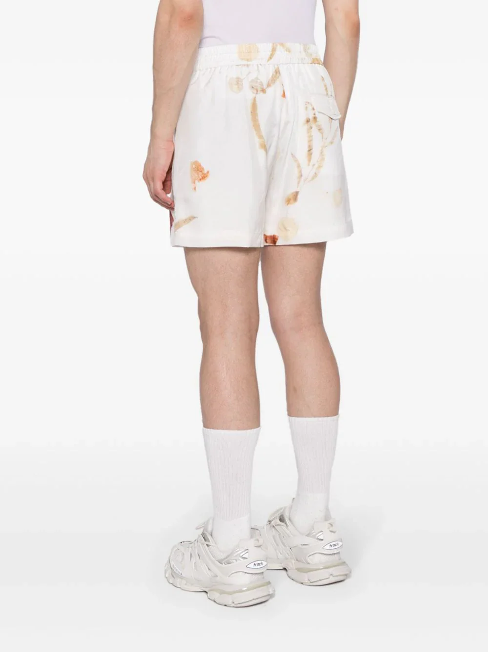 Abstract-Print Drawstring Shorts - Image 3