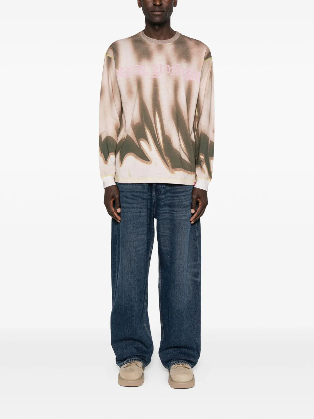 Abstract-Print Long-Sleeve T-Shirt - Image 4
