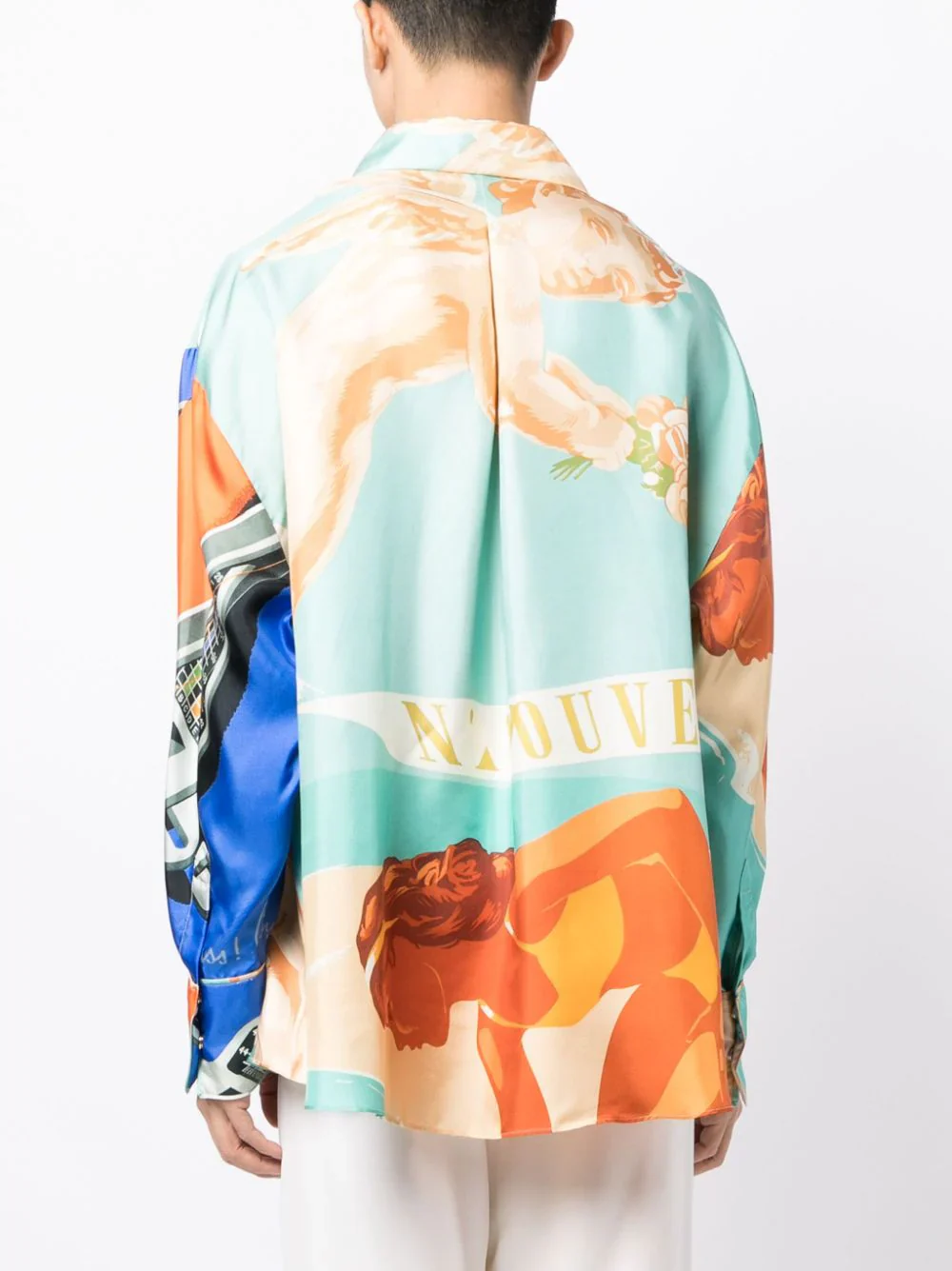Abstract-Print Panelled Shirt - Image 4