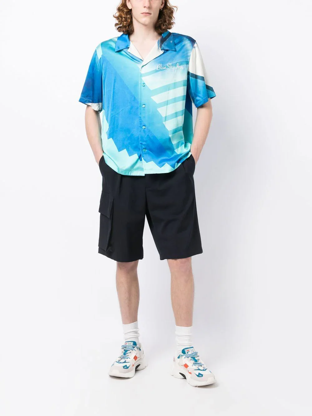 Abstract-Print Short-Sleeved Shirt - Image 2