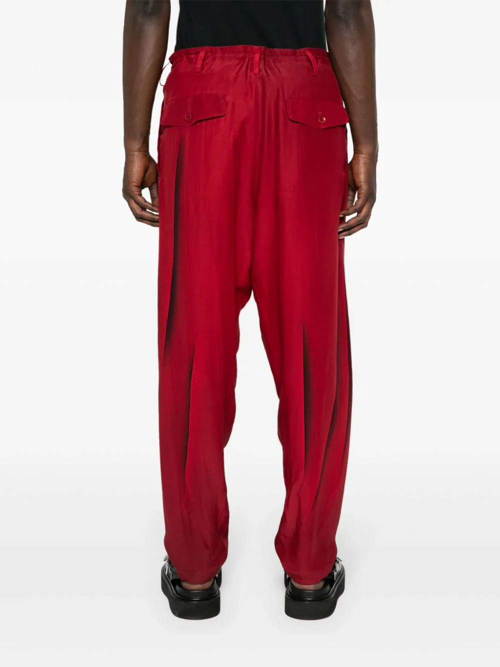Abstract-Print Silk Trousers - Image 3