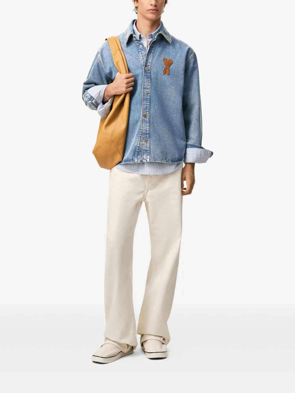Ami De Coeur Denim Logo Overshirt - Image 5