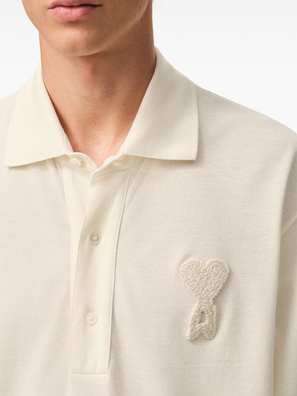 Ami De Coeur Logo-Patch Polo Shirt - Image 2