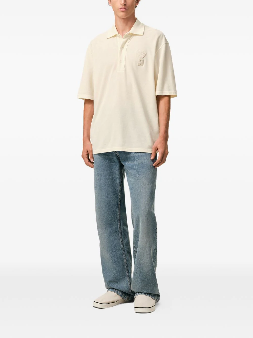 Ami De Coeur Logo-Patch Polo Shirt - Image 5