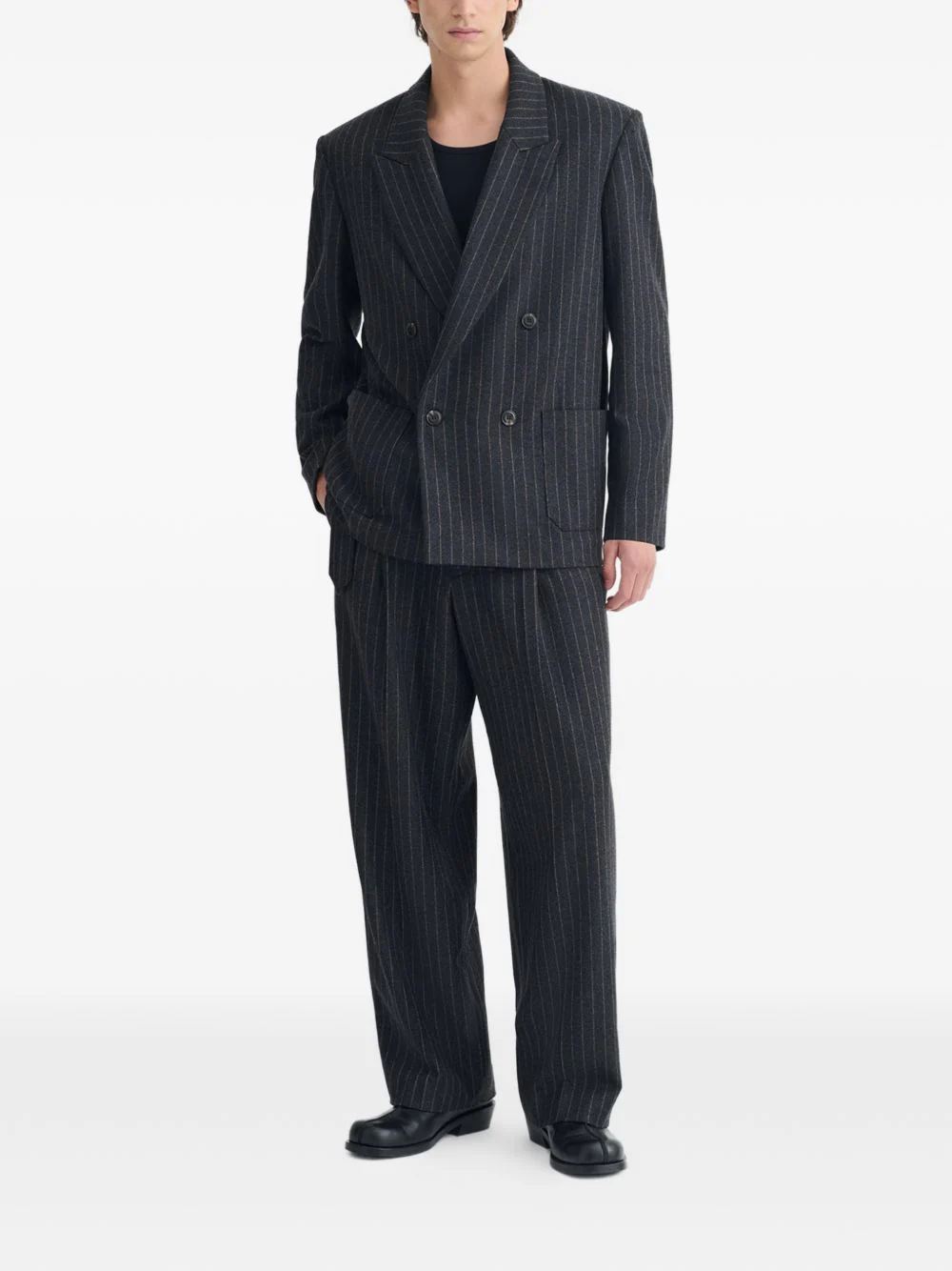 Anselm Pinstripe Double-Breasted Blazer - Image 3