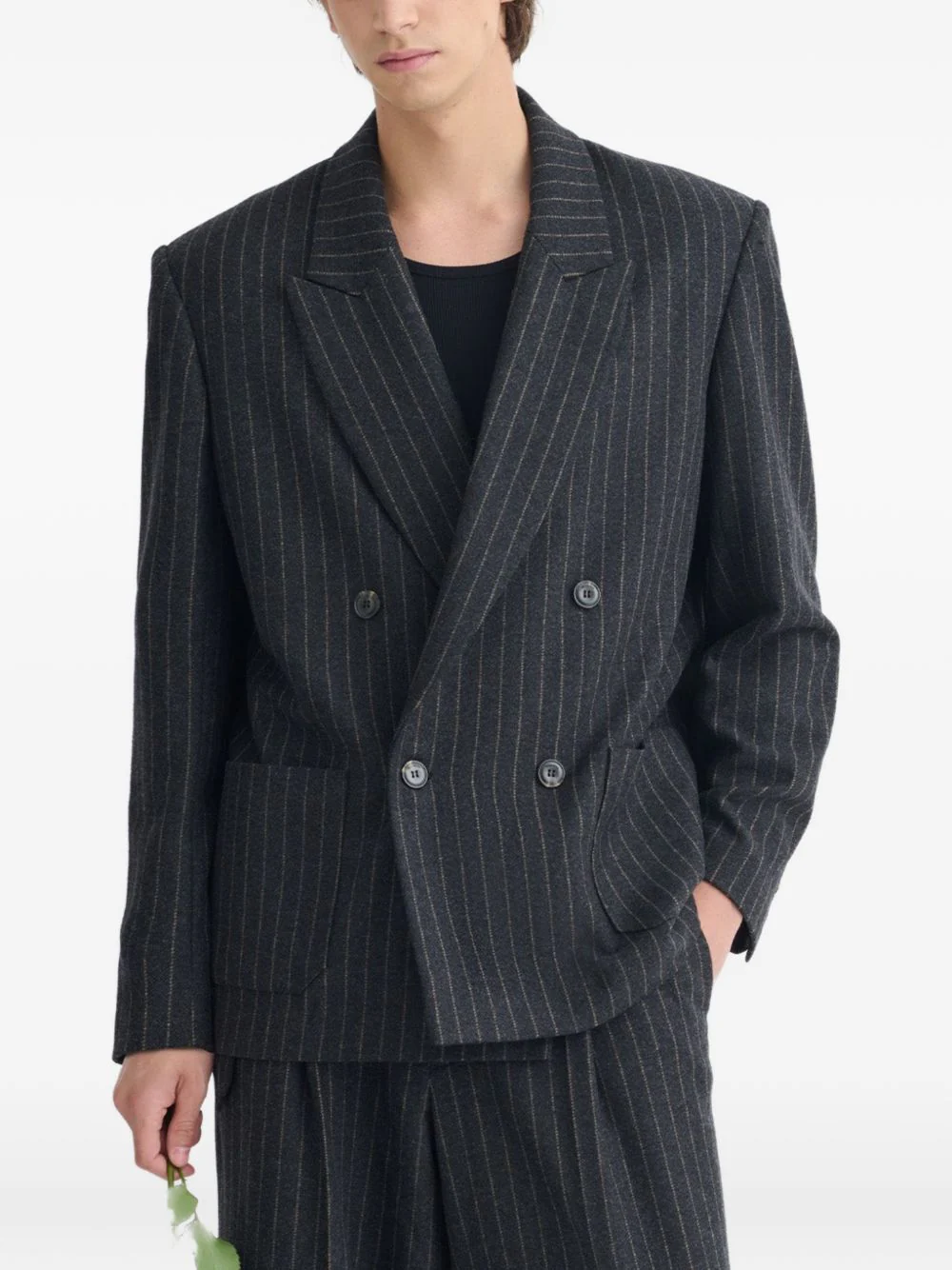 Anselm Pinstripe Double-Breasted Blazer - Image 4