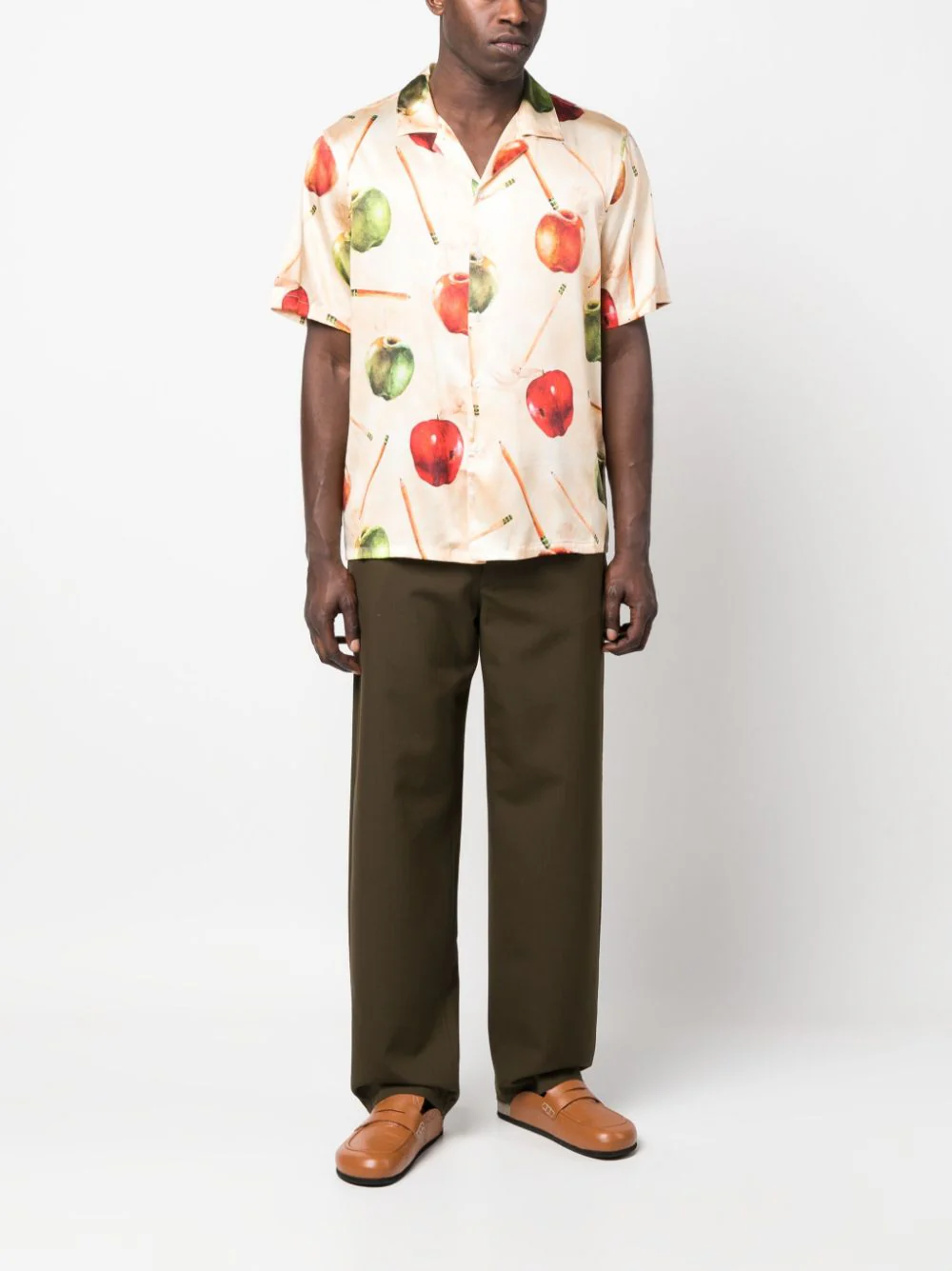 Apple-Motif Silk Shirt - Image 2