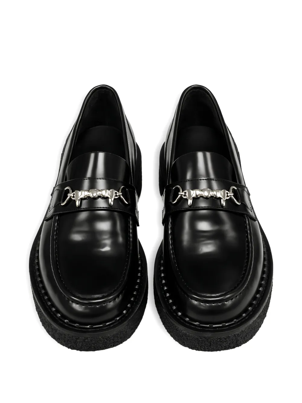 Appliqué-Detail Leather Loafers - Image 3