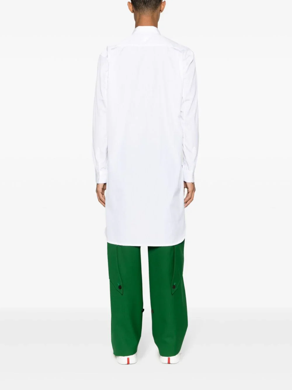 Asymmetric-Hem Cotton Shirt - Image 4