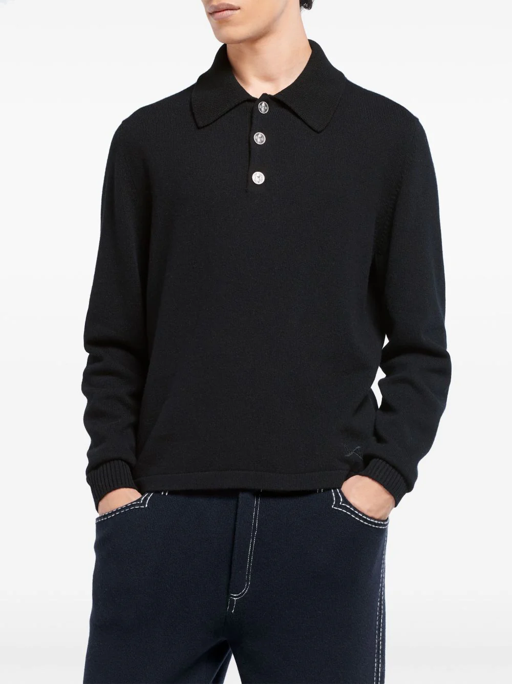 B Label Cashmere Polo Shirt - Image 4