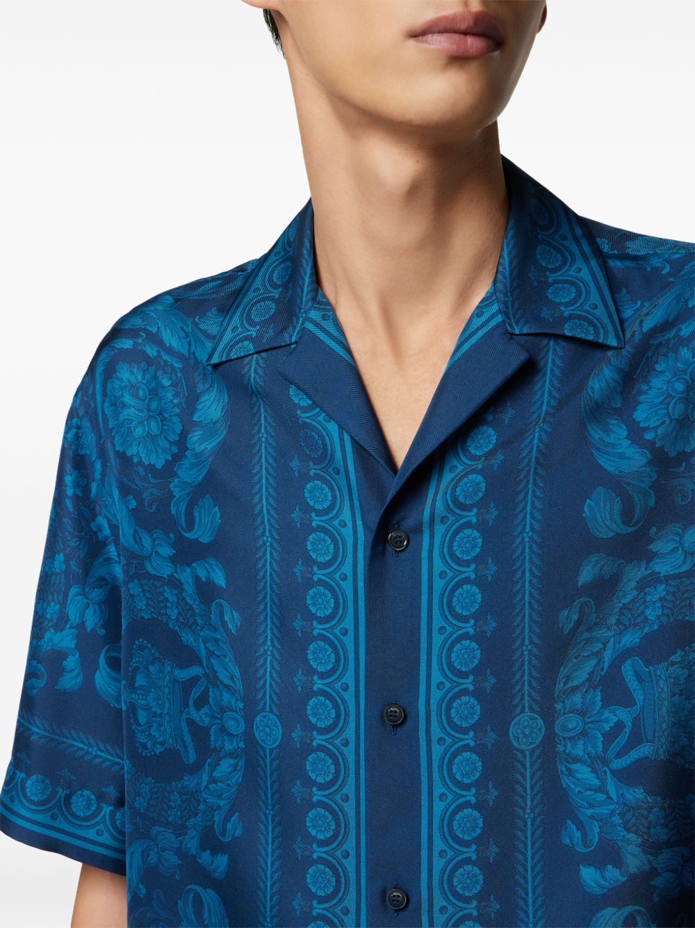 Barocco-Print Short-Sleeve Shirt - Image 5