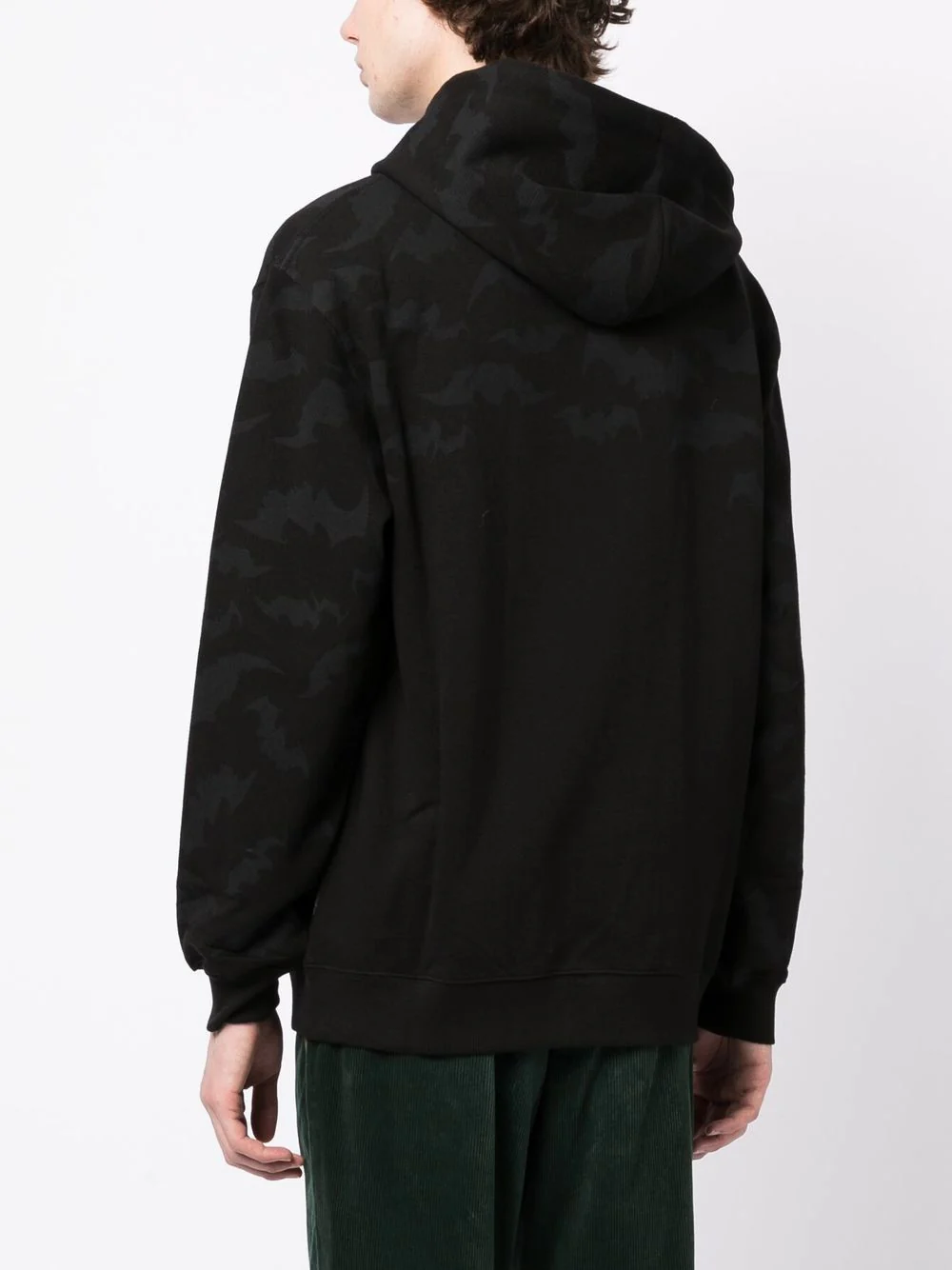 Bat-Print Cotton Hoodie - Image 5