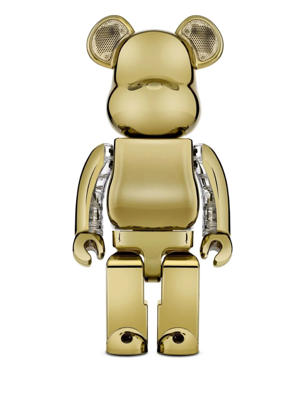 Bearbrick Audio Chrome Gold Edition Metallic Ear Speaker