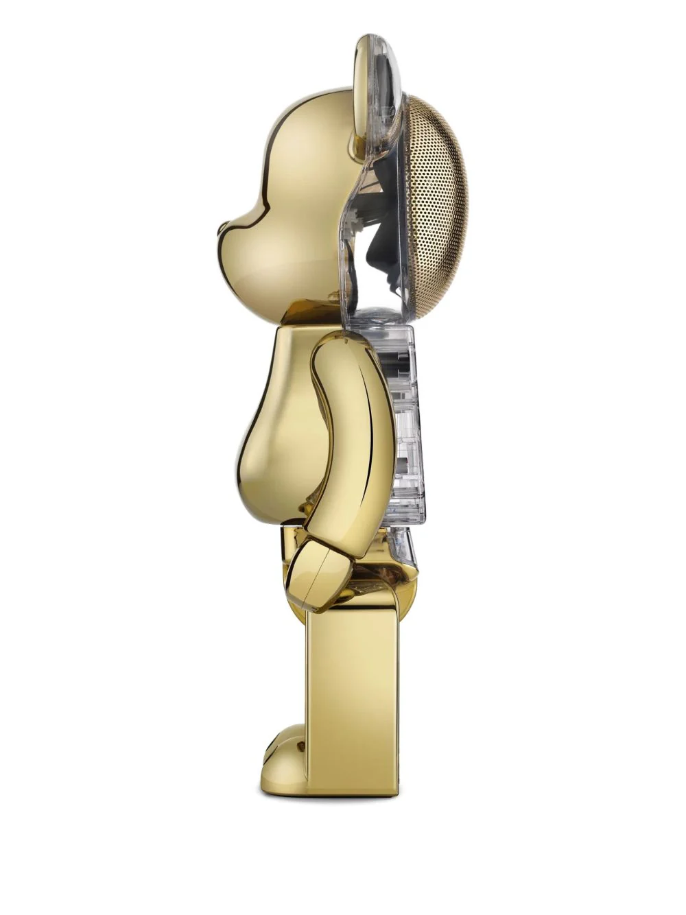 Bearbrick Audio Chrome Gold Edition Metallic Ear Speaker - Image 2