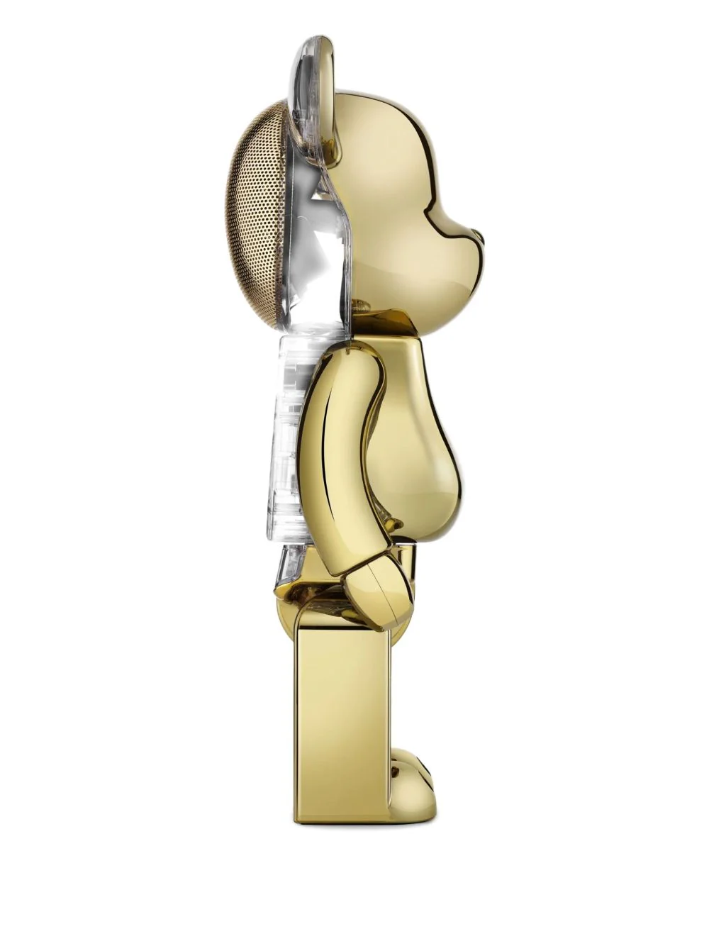 Bearbrick Audio Chrome Gold Edition Metallic Ear Speaker - Image 4