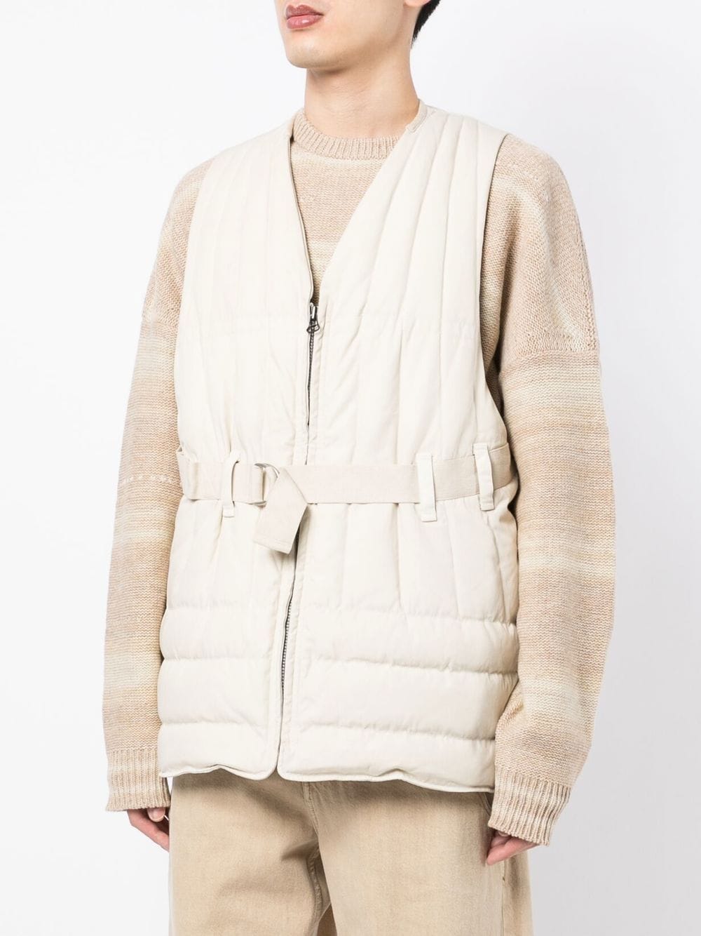 Belted Padded Gilet - Image 3