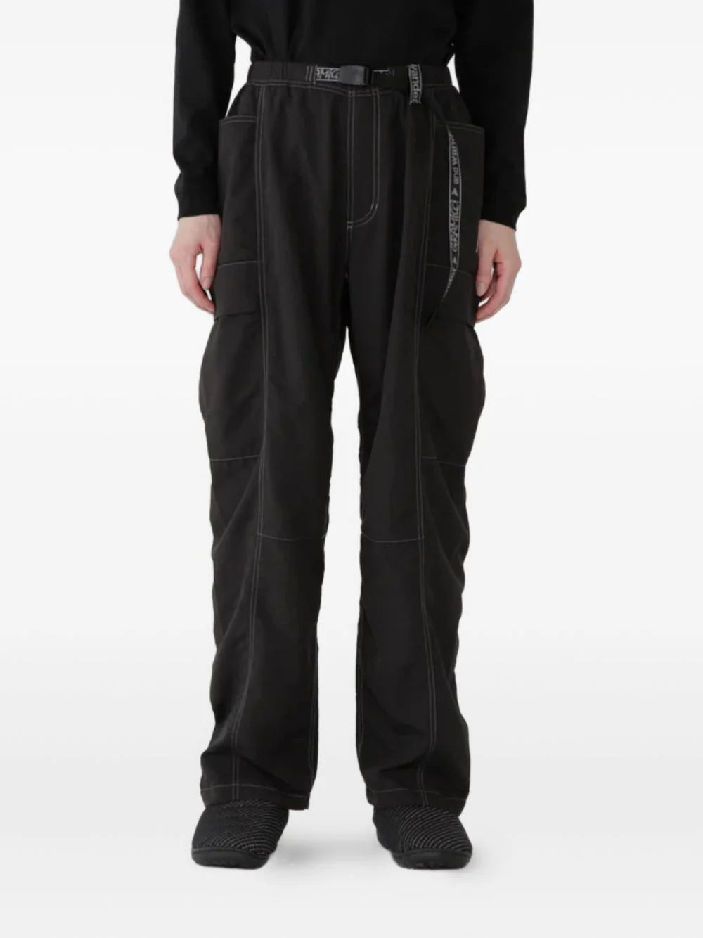 Belted Panelled Trousers - Image 3