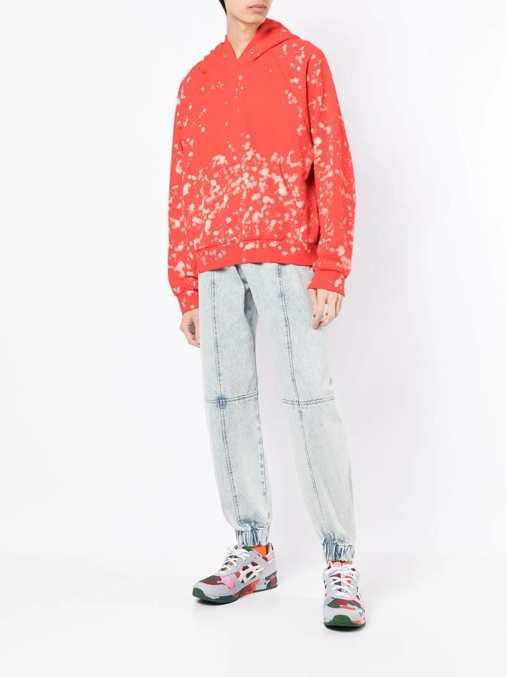 Bleach-Splash Cotton Hoodie - Image 4