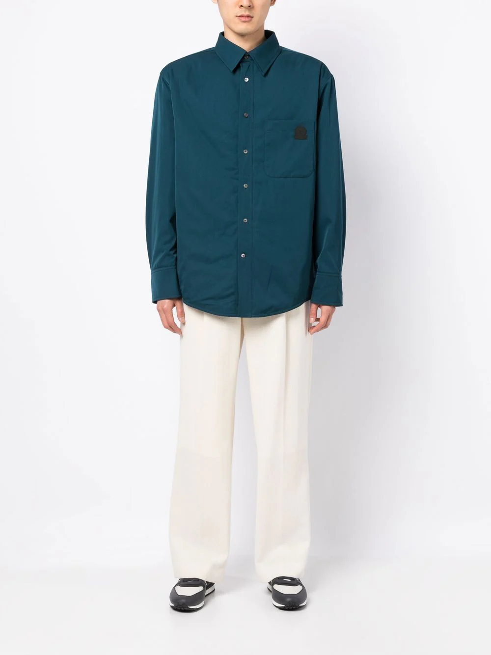 Box-Pleat Long-Sleeved Shirt - Image 4