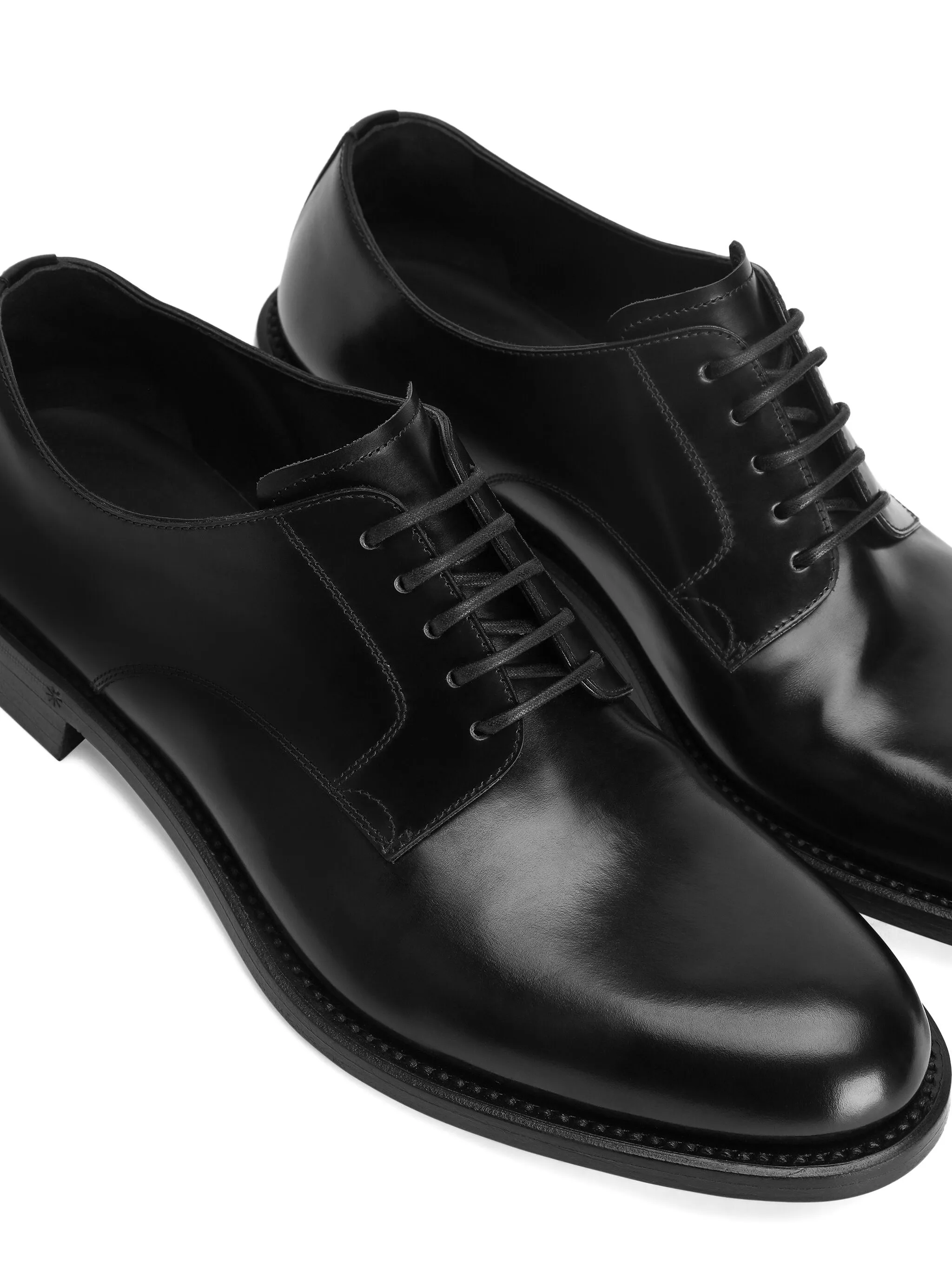 Brushed Lace-Up Derby Shoes - Image 3