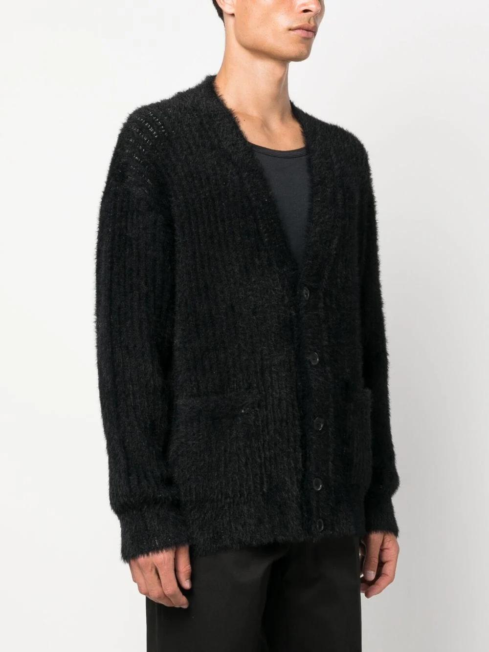 Brushed V-Neck Cardigan - Image 5