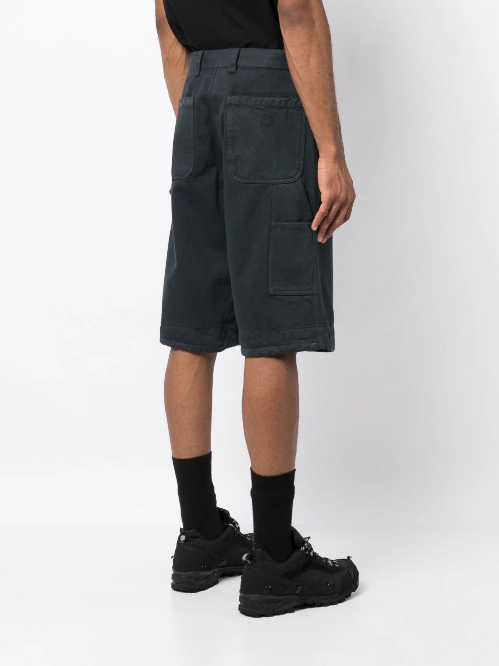 Buckle-Detail Cotton Denim Shorts - Image 5