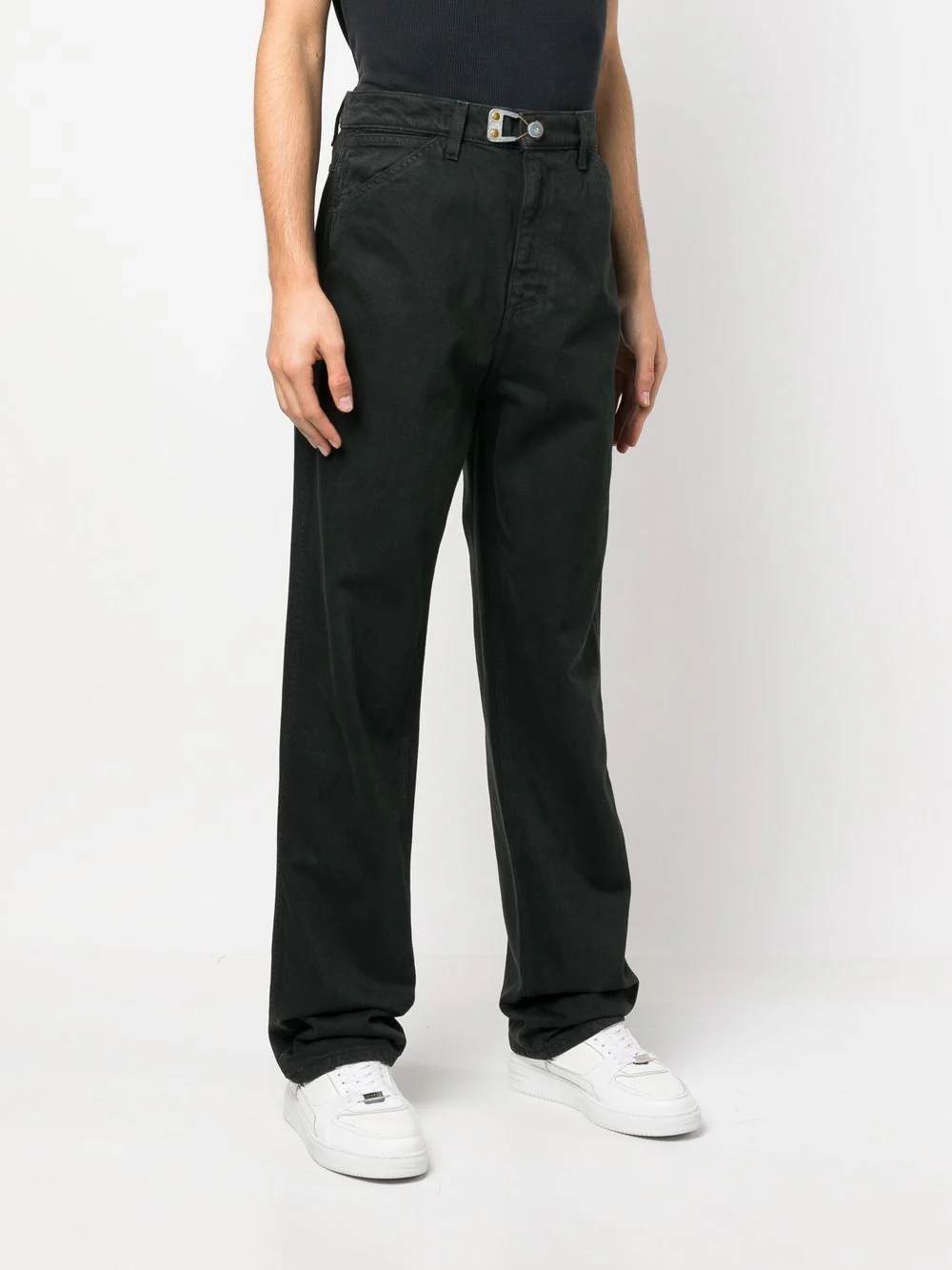 Buckle-Detail Straight-Leg Jeans - Image 3