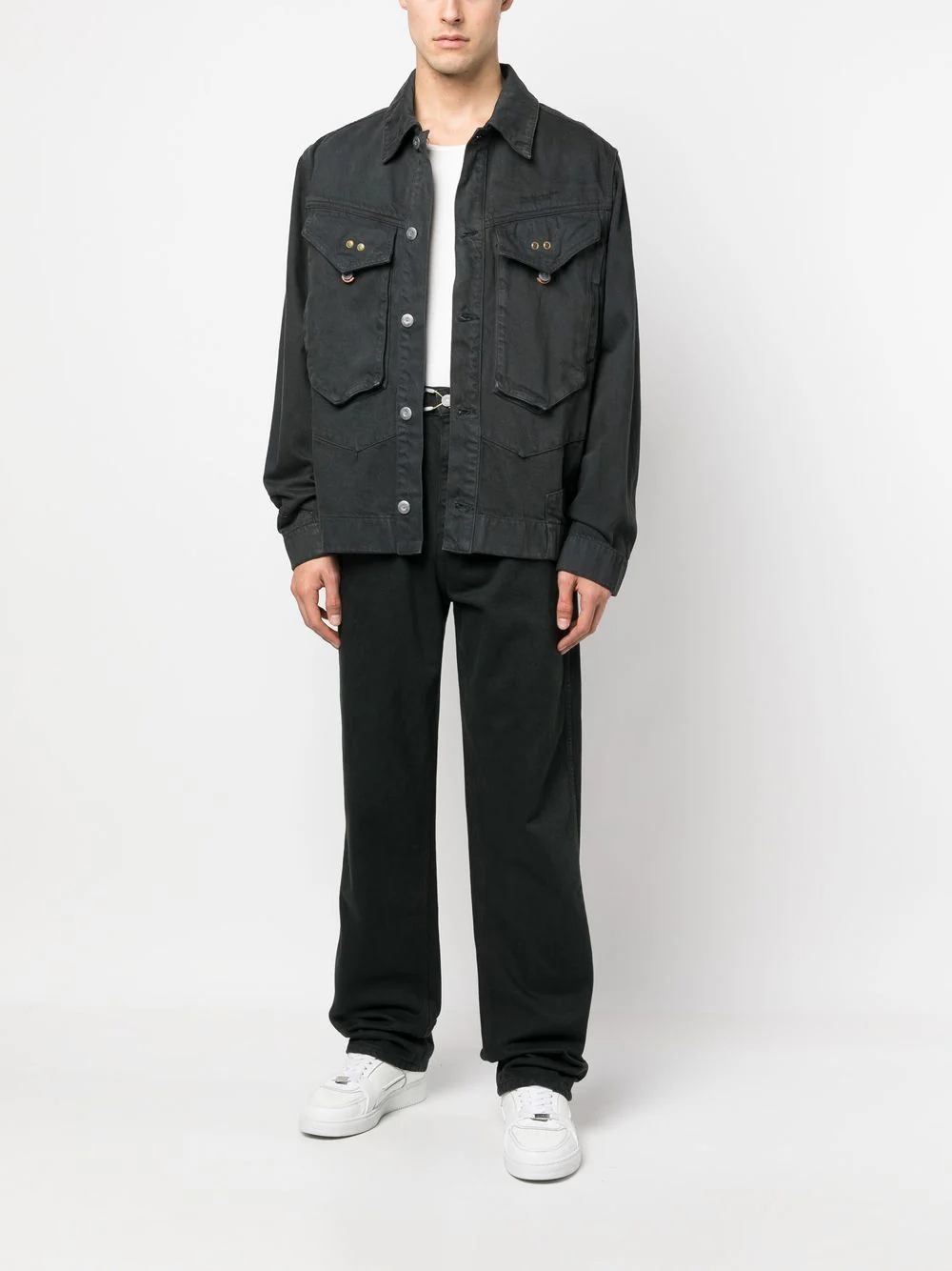 Buckle-Detail Straight-Leg Jeans - Image 5