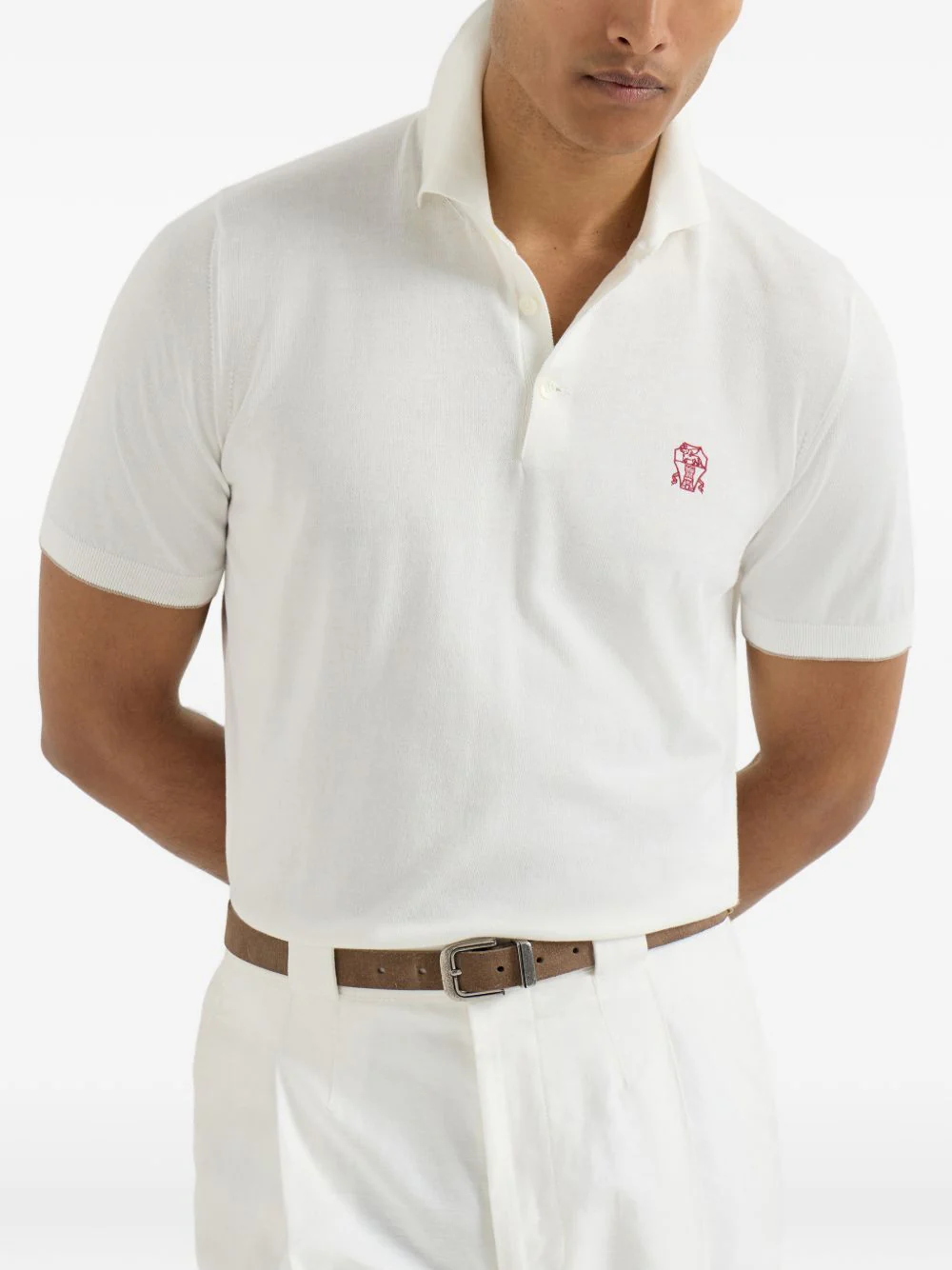 Butoon-Fastening Logo-Detail Polo Shirt - Image 2