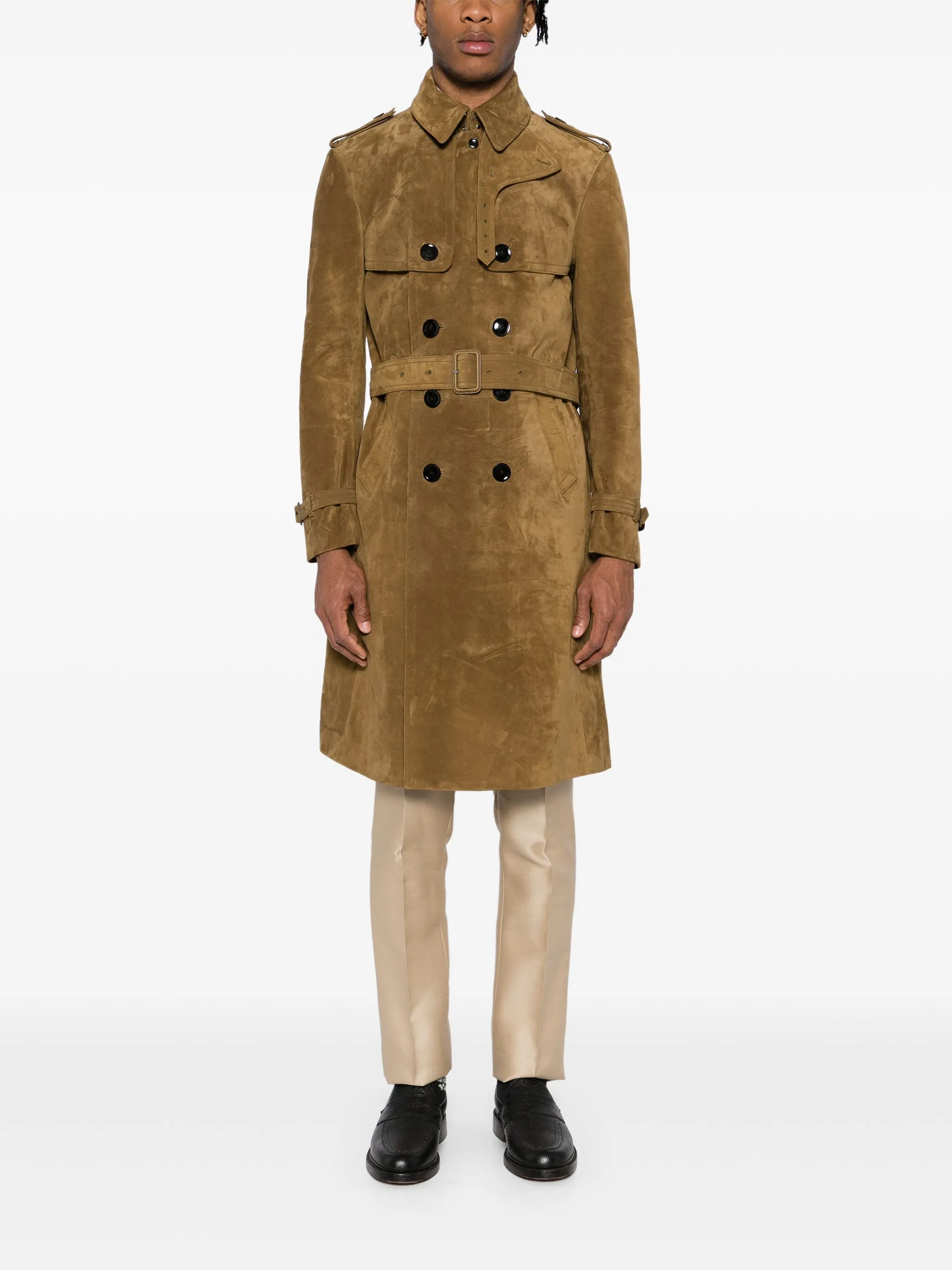 Buttery Suede Trench Coat - Image 2