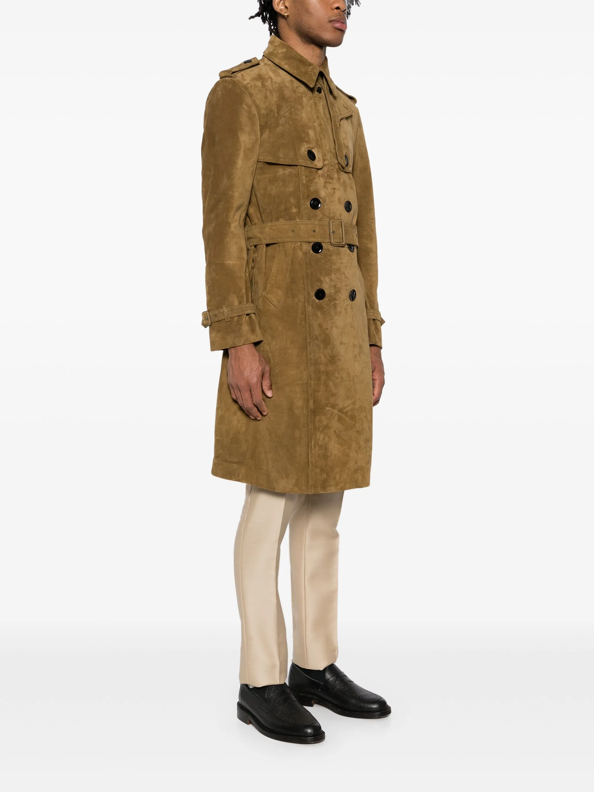 Buttery Suede Trench Coat - Image 3